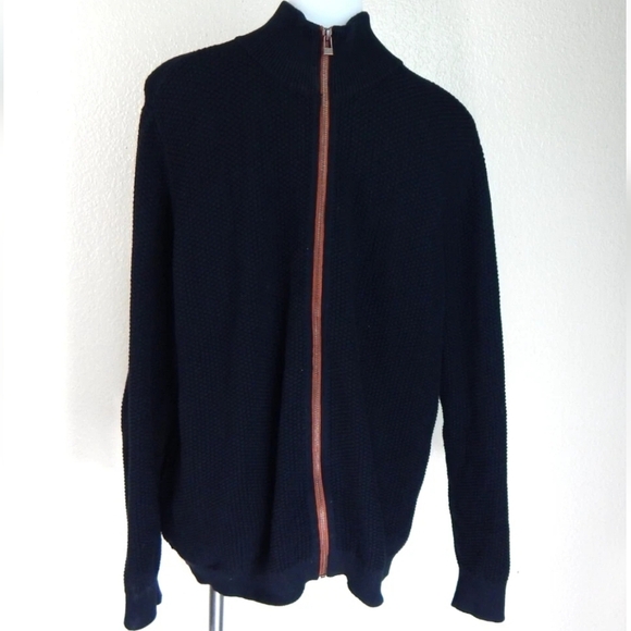 Carbon 2 Cobalt Other - Carbon2Cobalt Hexagon Knit Zip Cardigan